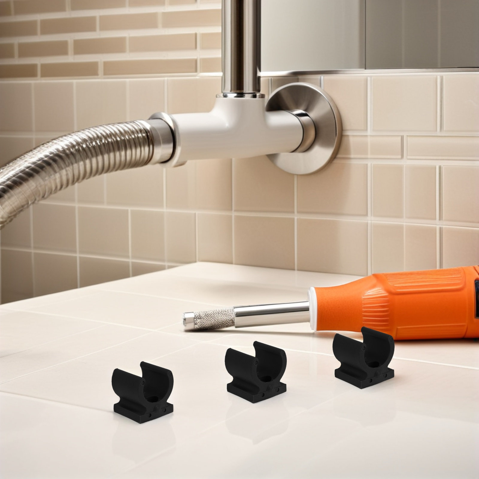 20Pcs Commode Chair Pipe Clamp - Plastic Pipe Clip ulasan dan harga